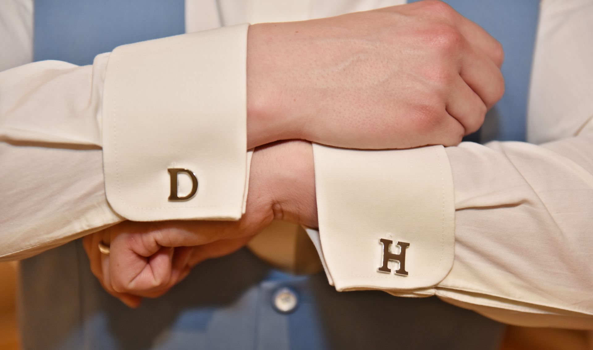Hochzeit in hellblau